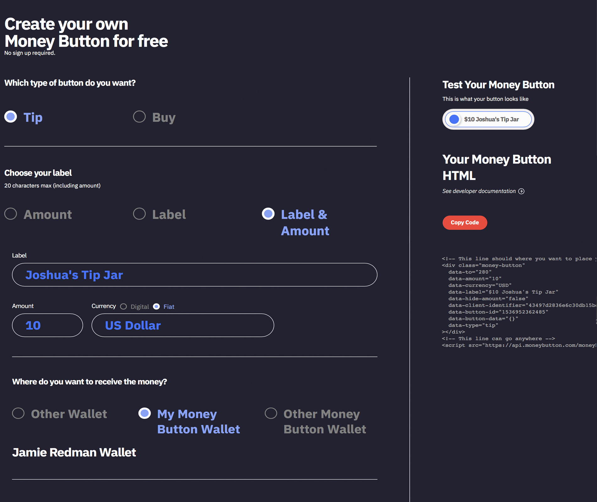 Test Driving the Money Button — Simple Enough for a 9-Year Old Test Driving the Money Button — Simple Enough for a 9-Year Old