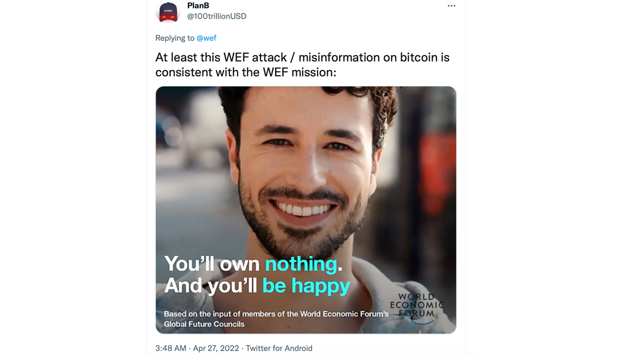 World Economic Forum Shares a Video About Changing Bitcoin's Code to Proof-of-Stake